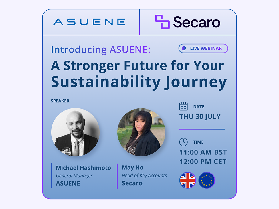 Webinar: Introducing Asuene - a stronger future for your sustainability journey